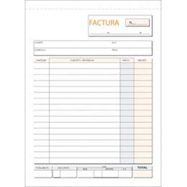 Talonario Facturas 145x207 T65 Natural Triplicado Autocopia (50 juegos), 5 unidades