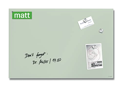 SIGEL GL515 Pizarra de cristal magnética Artverum - mint - 60 x 40 cm - cristal de seguridad