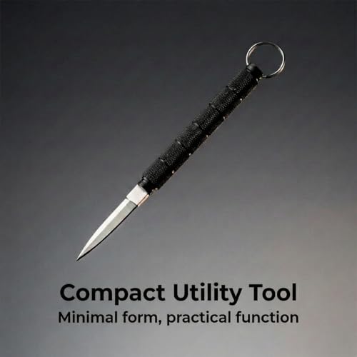 Image of ASIRA Stainless Steel Keychain Utility Cutter | Compact EDC Tool | Black