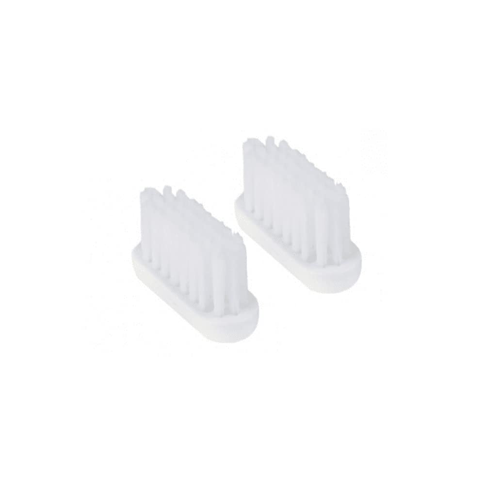 CALIQUO Recharge Brosse à Dent, Pack de 2 Têtes de Rechange, Poils Souples, Compatible avec Toutes les Brosses à dents CALIQUO, Blanche Souple