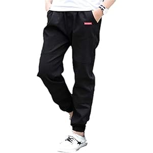 YUEGUANG Children’s Clothes, Junior, Long Pants, Kids, Long Pants, Sports, Jersey, Boys, High School Students, College Students, Beautiful Legs, Stretchy, Plain, Cotton, Casual, 43.3 – 66.9 inches (110 – 170 cm)