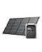 EF ECOFLOW Portable Power Station DELTA 3 Max Plus with 400W Bifacial Solar Panel, 1000W Solar Input, Expandable Capacity Up to 10kWh, 10ms UPS, Portable Power Station 2048Wh, Home Backup & RV Camping
