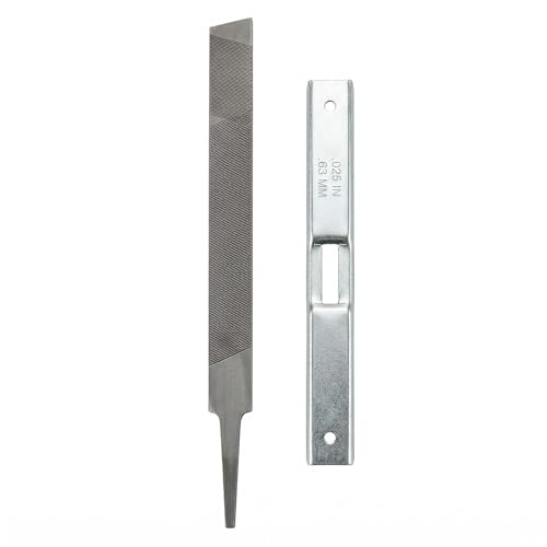 Lime Tronconneuse, Kit Affutage Chaine Tronçonneuse, Outil Entretien Chaine, Jauge Profondeur Tronconneuse avec Lime Plate, Affuteur Chaine Manuel pour Foresterie Agricole, Accessoire pour Lame