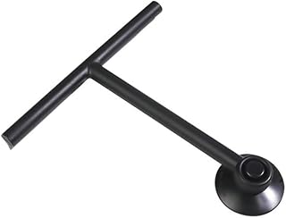 ZOKBOM Shower Squeegee,Black Silicone Shower Wiper with Hanging Suction Cup Hook, Door Squeegee for Bathroom, Kitchen, Mirror,Car, Window And Glass Cleaning(No Need to Install), 19.5 x 21.7 cm,QW001