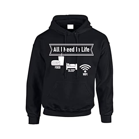 Gift Hub All I Need In Life is Food Sleep Wifi Hoodie Cover