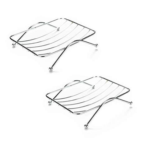 Improvhome Stainless Steel Soap Dish for Bathroom (Pack of 2)