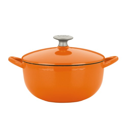 Mario Batali Enameled Cast Iron 4-Quart Soup Pot by Dansk, Persimmon