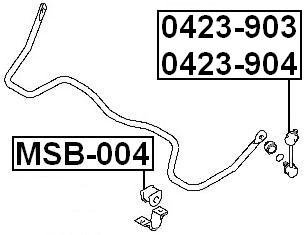 Amazon.com: Mr418052 - (Rear Left) Sway Bar Link (stabilizer link 