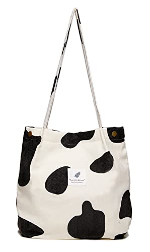 Arxus Cord Einkaufstasche,Wiederverwendbare Cord Umhängetasche,Lässige Handtasche für Damen,Mädchen,Schule,Einkaufen,Arbeit,College mit Innentasche Cover