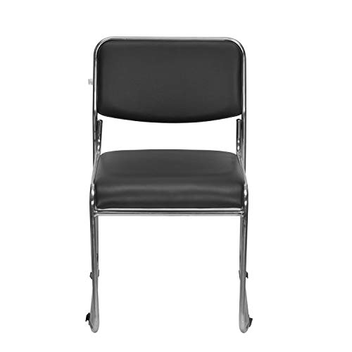 Image of Nilkamal Contract 01 Soft PVC Chair, Black