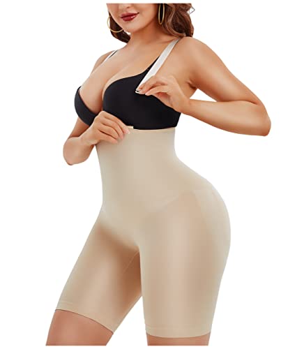 Gotoly Womens Shapewear Tummy Control Panties Butt Lifter Hip Enhancer Seamless High Waist Body Shaper Shorts Thigh Slimmers (Beige,Large) #TOP18