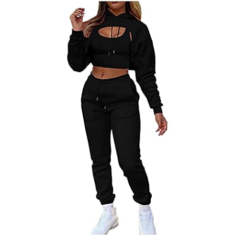 RLEHJN Women's 3 Piece Tracksuit Set Cover