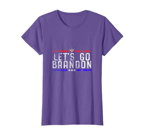 Lets Go Brandon Tee Distressed Flag Heart Let's Go Brandon T-Shirt