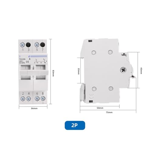 Commutateur d'isolation de transfert manuel 2P 60A disjoncteur inverseur source - 2