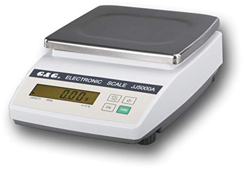 G&G JJ-A Baureihe, Versionen ab 0,01g, Kapazität bis 10kg. Netzanschluss, beleuchtetes Display, Edelstahl-Wägefläche, Tara-Funktion, Laborwaage Industriewaage (JJ10KA: 10000g / 0,1g)