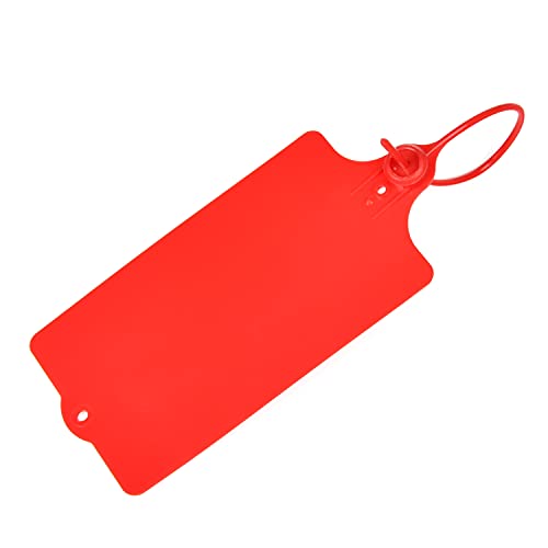 Leadseals 100 Plastic Tags Shipping Tags Water Proof Tags For Labeling Shipping Labels Security Seals Writable Marker Ties Hanging Tags Storage Tag With One Marker Pen (Red) #TOP6