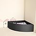 TRENDBOX Ball Pit Memory Foam Pit Soft Pool Fan-Shape Soft Equipment for Toddlers Kids - Black (Balls NOT Included)