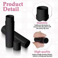 100 Pack Plastic Lip Balm Tubes with Filling Tray and Spatula Set 0.176 Oz/5g Black Empty Plastic Lipstick Tubes for Lip Gloss Container DIY for Lipstick Gloss Solid Perfume