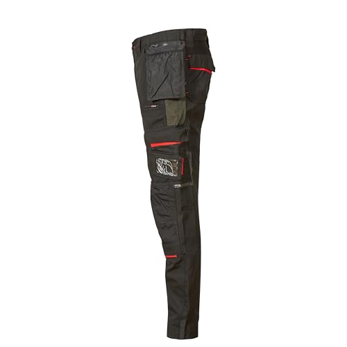 U-Power Race, Pantaloni Multitasche Con Inserti Ad Alta Visibilità E In Tessuto Antiabrasivo, Ginocchiera Ergonomica (58) - 3