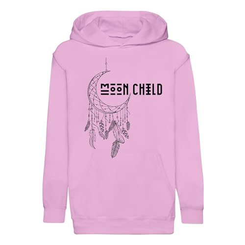 Hoodie premium enfant Moon Child avec motif lune et astres en tissu haut de gamme