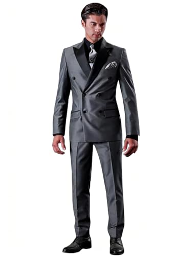 Costume slim 2 pièces homme en version tuxedo haut de gamme