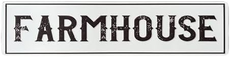 Letrero de metal de granja (4 x 16 pulgadas), placa de arte vintage para pared, impermeable y a prueba de polvo para decoración del hogar,
