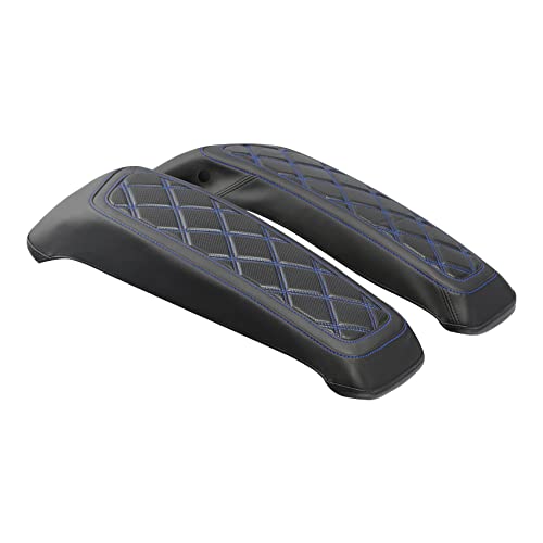 Cubiertas para Tapa de Alforjas Moto Azul Stitching miniatura 4
