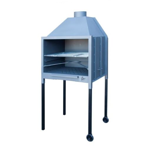 Flores Cortes - 33703 - Barbacoa Campana Con 3 Alturas Y Ruedas Para Leña Y Carbón