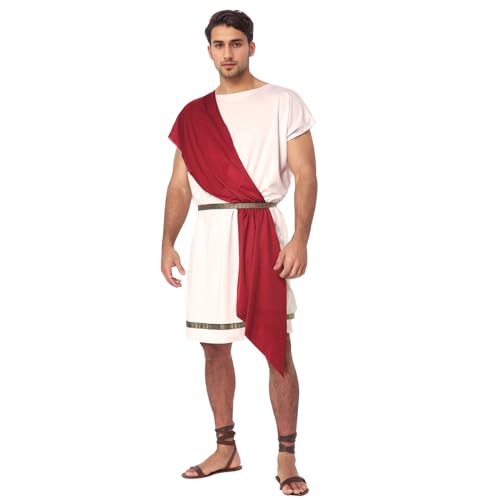 GZHOK Greek Mens Costume Greek King Gadiator Costume Stage Performance Costumes Halloween Role-Playing Ancient