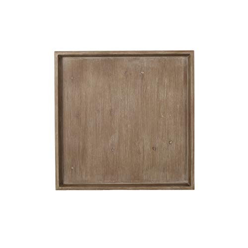 Christopher Knight Home Edith French Country Accent Table With Square Top, Natural + Distressed White #TOP4