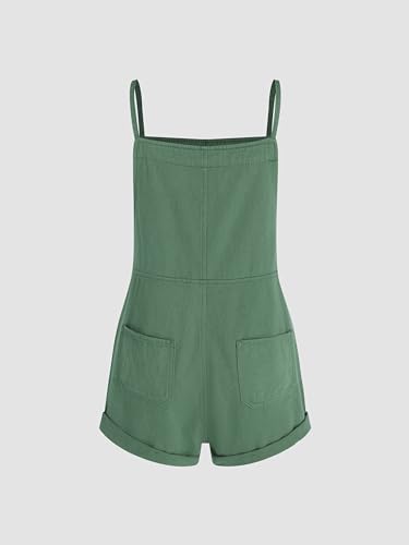 Image of CIDER Overall Shorts For Women Jean Denim Rompers Loose Fit Overalls | Cute Romper, Adjustable Strap Shortalls, Summer Casual Outfits