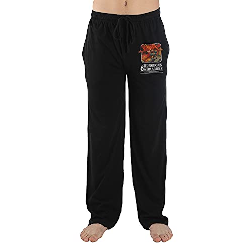 Dungeons & Dragons Logo Adult Men's Black Graphic Sleep Pajama Pants