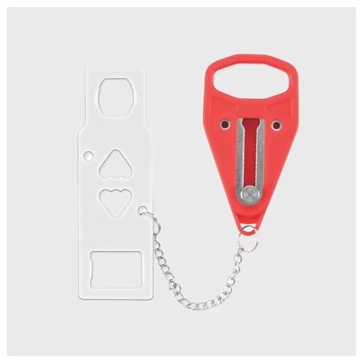 Portable Travel Lock for Enhanced Privacy and Security in Hotels, Apartments, and Dorm Rooms，Red