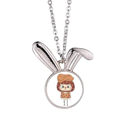 Collier pendentif lapin marron aux finitions artisanales et design épuré