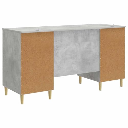 Bureau gris béton compact pour ranger ses documents et optimiser l'espace