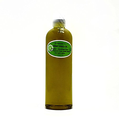 Hemp Seed Oil Pure Organic Cold Pressed by Dr.Adorable 12 oz