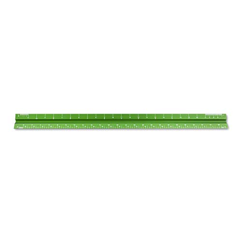 Image of Alumicolor Aluminum Architect Solid Drafting Scale, 12IN, Green