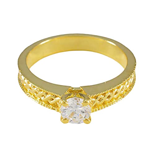Bague en argent sterling 925 et cz blanc anneau rond pour femme