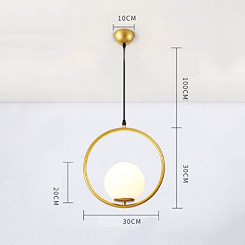 Gold pendant éclairage postmoderne en fer forgé durable et finitions or - 3