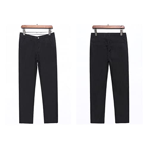 Men Classic Business Comfort Pant Straight Leg Flat Front Tapered Suit Pant Ultra Lightweight Solid Color Trousers2