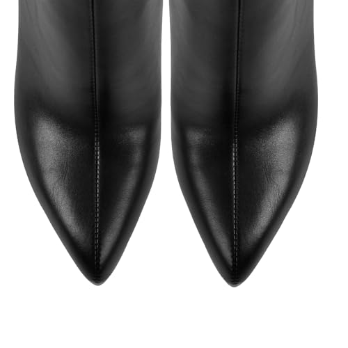 Women's Pointed Toe Platform Stilettos Side Zipper Ankle Boots4