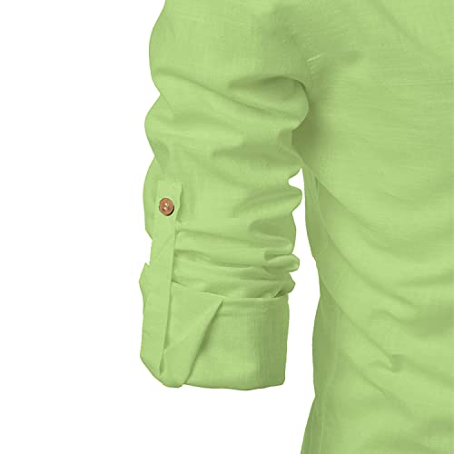 Image of Cotton 4 Button Kurta For Men