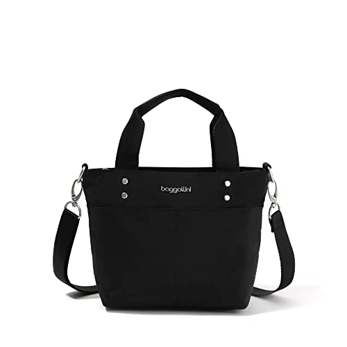 Baggallini Women's Mini Carryall Tote,Black,One Size US