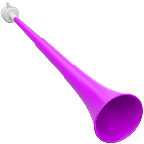 Ouffun Collapsible Stadium Horn 24 inch Vuvuzelas Soccer Horn Blow Horn Trumpet Noise Maker Loud Sound for All Kinds of Sporting Events, Birthday Parties, Football Games, Celebrations (Deep Purple)
