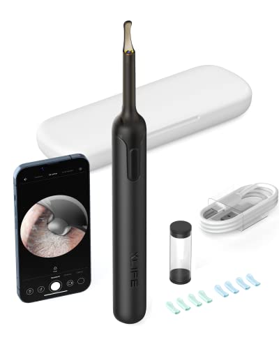 Ear Wax Removal Tool, Bebird Ear Cleaner with 1080P Ear Camera, Ear Cleaning Kit with 8 Pcs Soft Silicone Ear Scoops, Earwax Remover with Light, Box Storage, Ear Cleaner for iPhone, iPad, Android