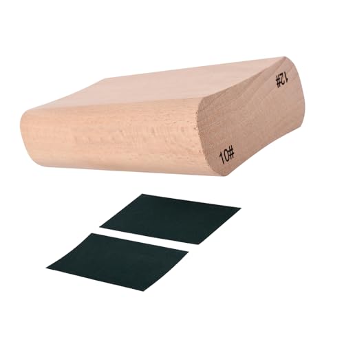 Bloc de ponçage de frettes pour guitare en bois à double usage