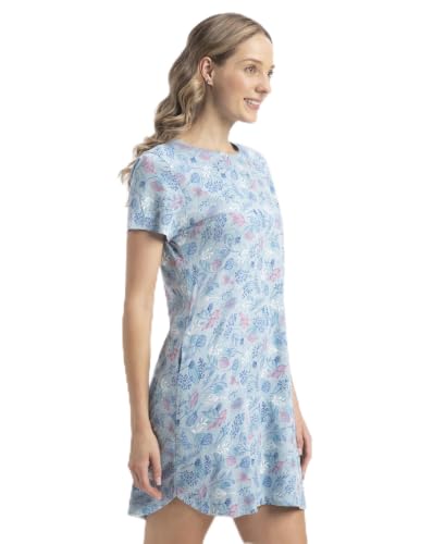 Image of Jockey RX25 Women Micro Modal Cotton Ruffled Hem Styled Half Sleeve Printed Sleep Dress (Colors & Prints May Vary)