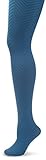  ESPRIT Damen Strumpfhose Graphic Wave, 70 DEN, Gr. 38 (Herstellergröße: 38/40), Blau (Canard 6380)