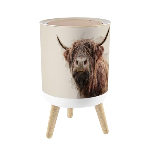 Caneca de Basura Pequeña con Tapa y Diseño Multicolor