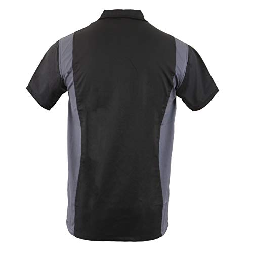 Milwaukee Leather MDM11674.01 Men's Black and Grey Button Up Heavy-Duty Work Shirt for | Classic Mechanic Work Shirt3